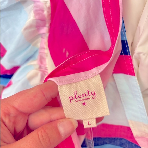 NWT Anthropologie Plenty by Tracy Reese Rainbow Ruffled Striped Maxi Dress Large - Picture 5 of 12